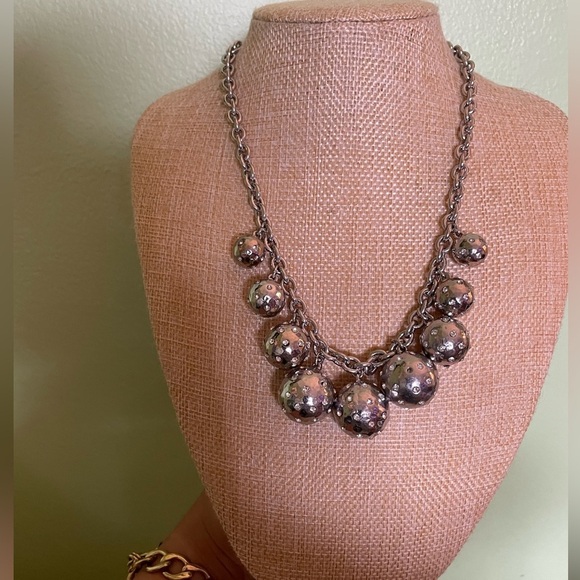 Elegant Brand New Talbots Silver Statement Necklace - Picture 1 of 12